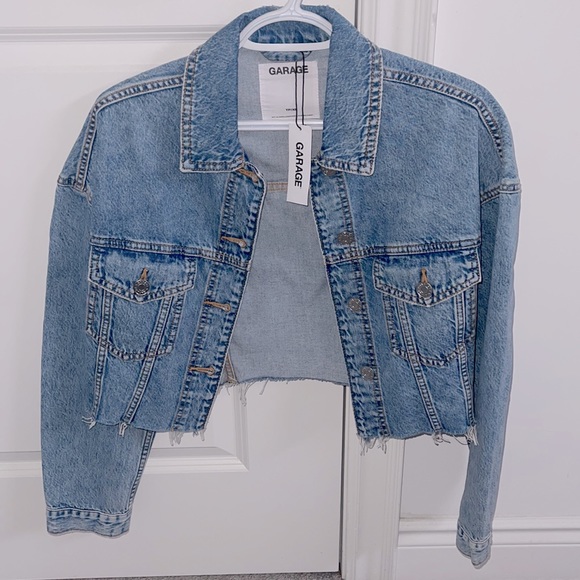 Brand new XS Garage boyfriend crop Jean jacket - Picture 1 of 3